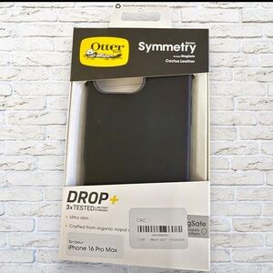 Otterbox iPhone 16 Pro Max Symmetry For MagSafe Cactus Leather - Black
